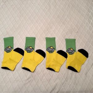 Starry Lemon Lime Fun Socks 2 Pack One Size Unisex NWT
